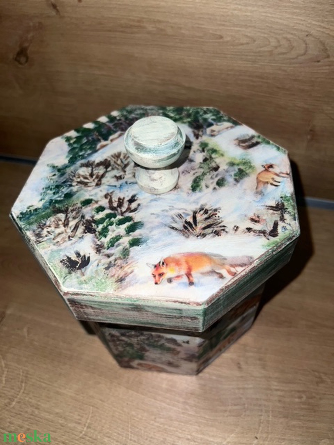 Rókás tároló - kellékek & szerszámok - hobby fa alapanyag - tároló - Meska.hu