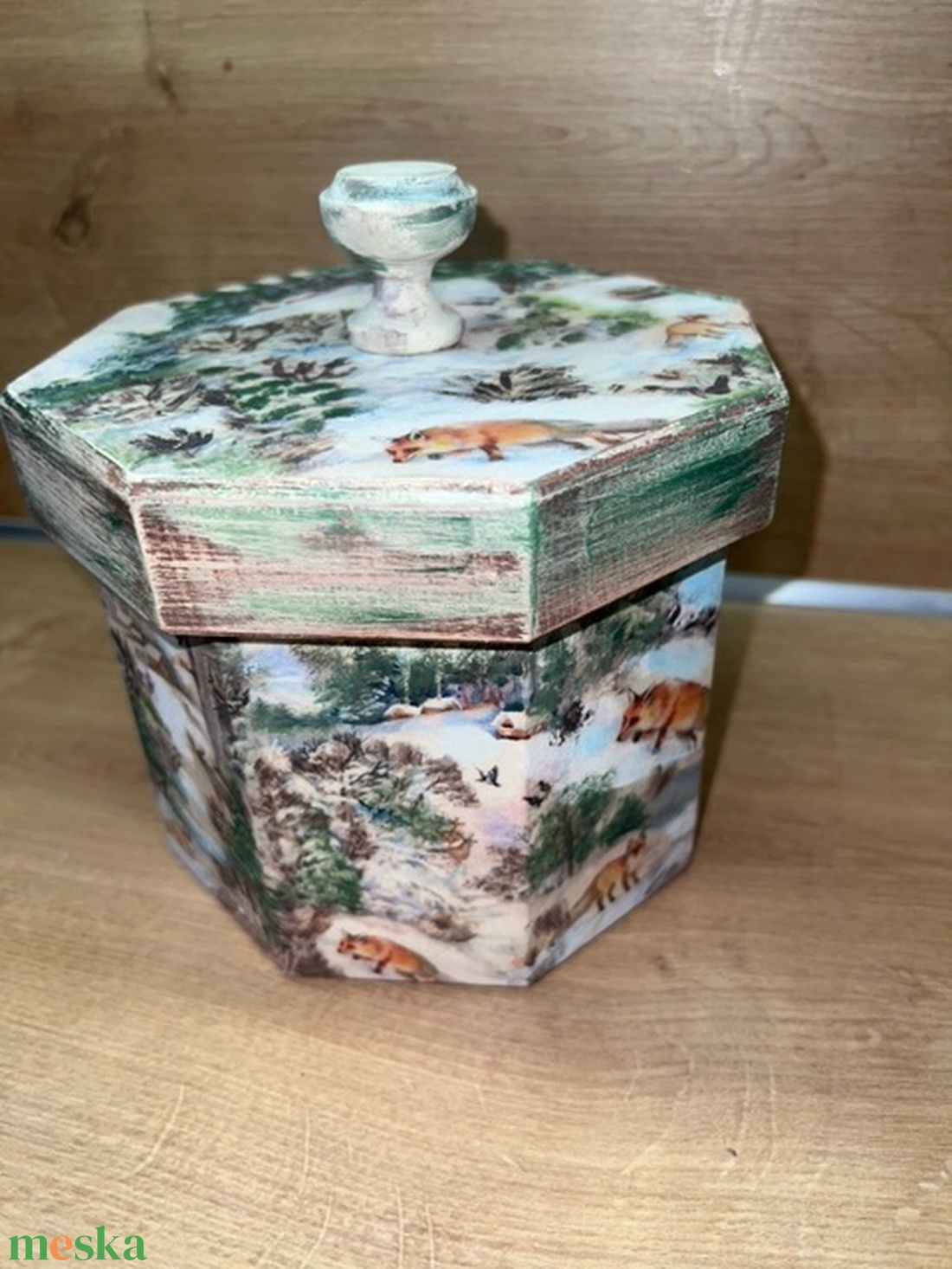 Rókás tároló - kellékek & szerszámok - hobby fa alapanyag - tároló - Meska.hu