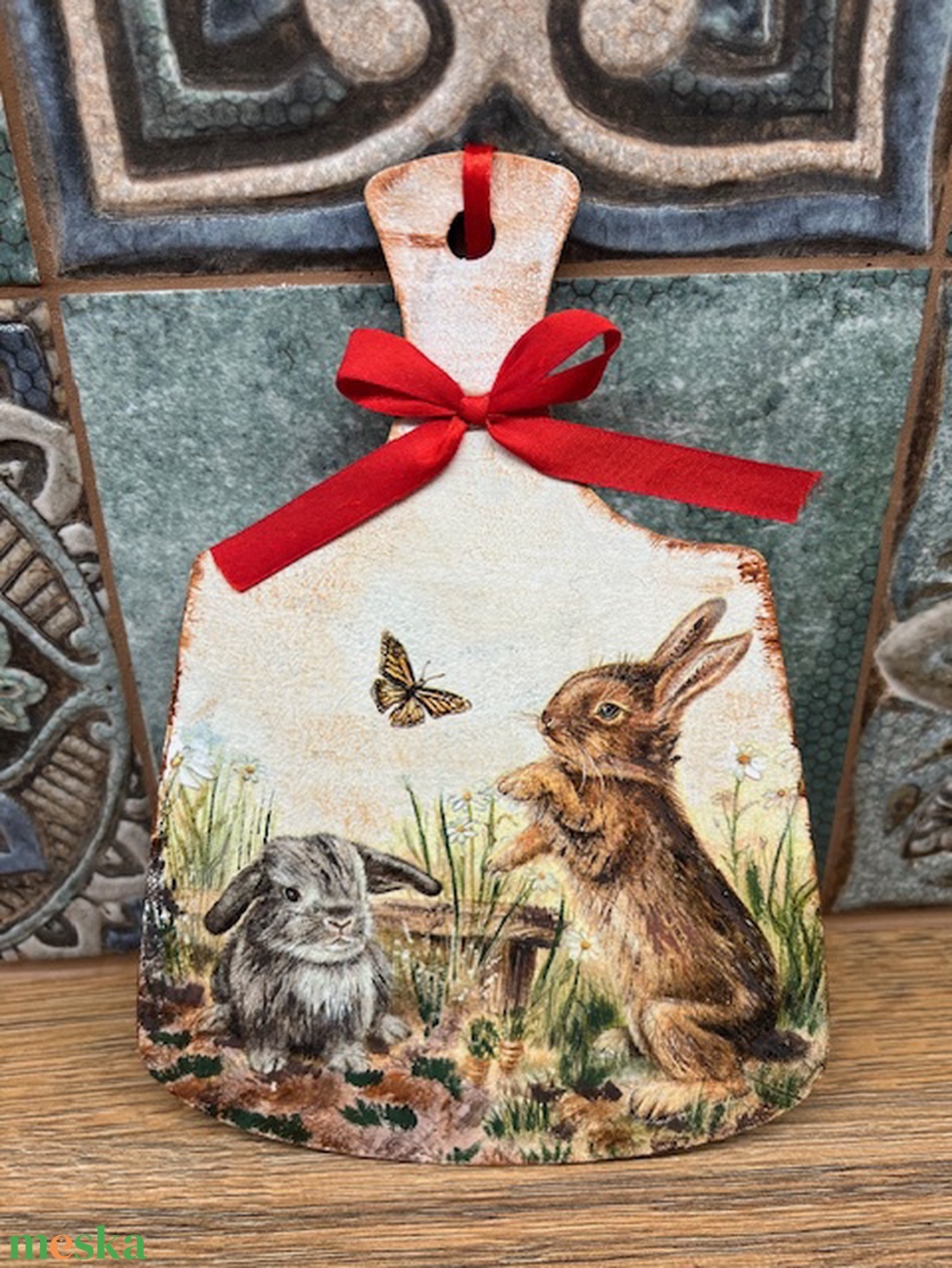 Húsvéti nyuszi dekor  - otthon & életmód - dekoráció - ajtó- és ablak dekoráció - ajtótábla - Meska.hu