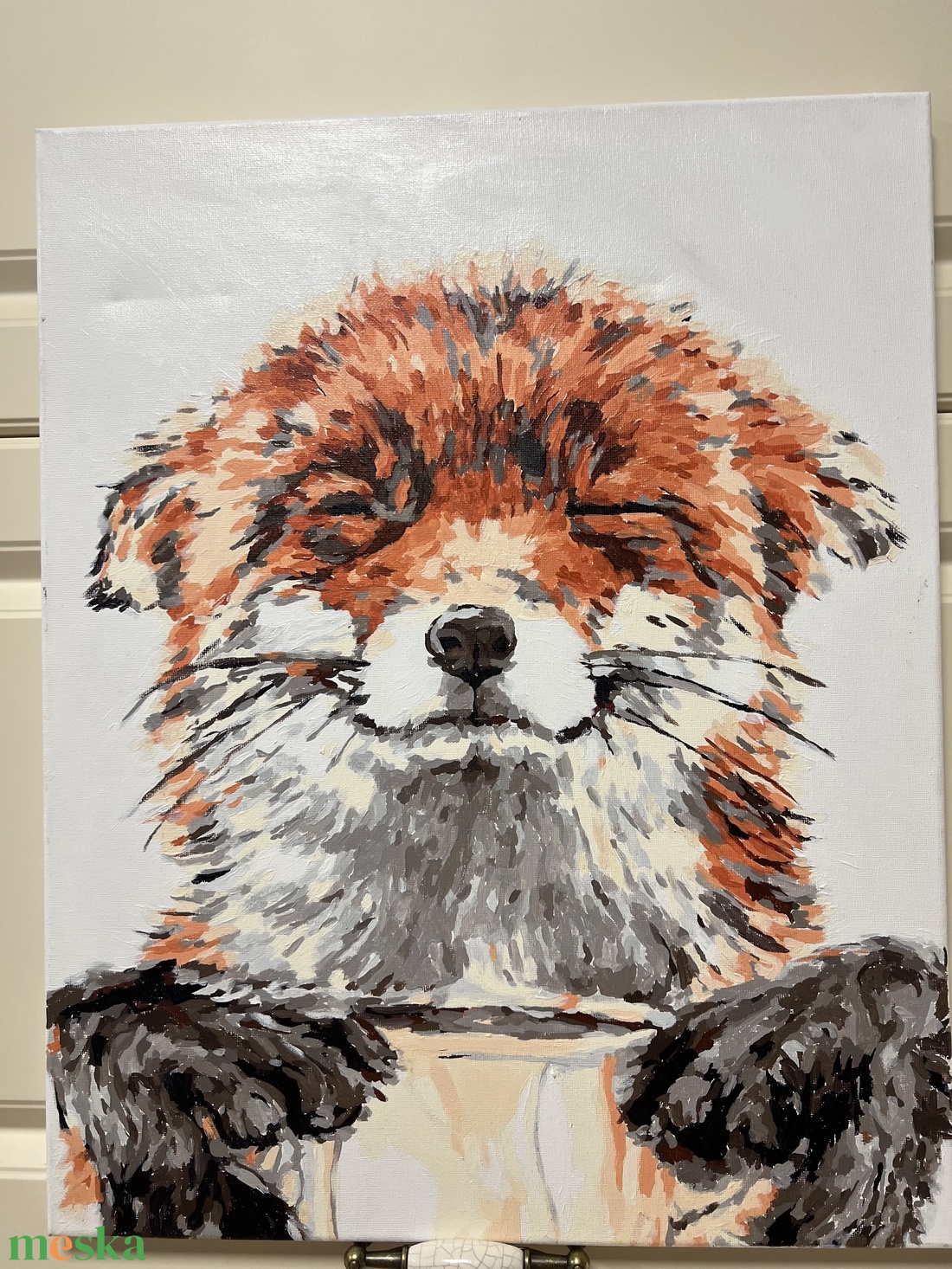 Róka falikép  - művészet - festmény - akril - Meska.hu