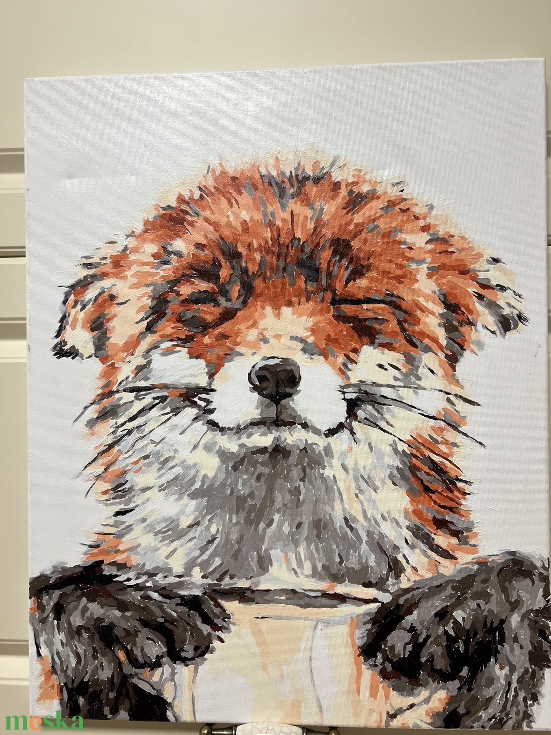 Róka falikép  - művészet - festmény - akril - Meska.hu