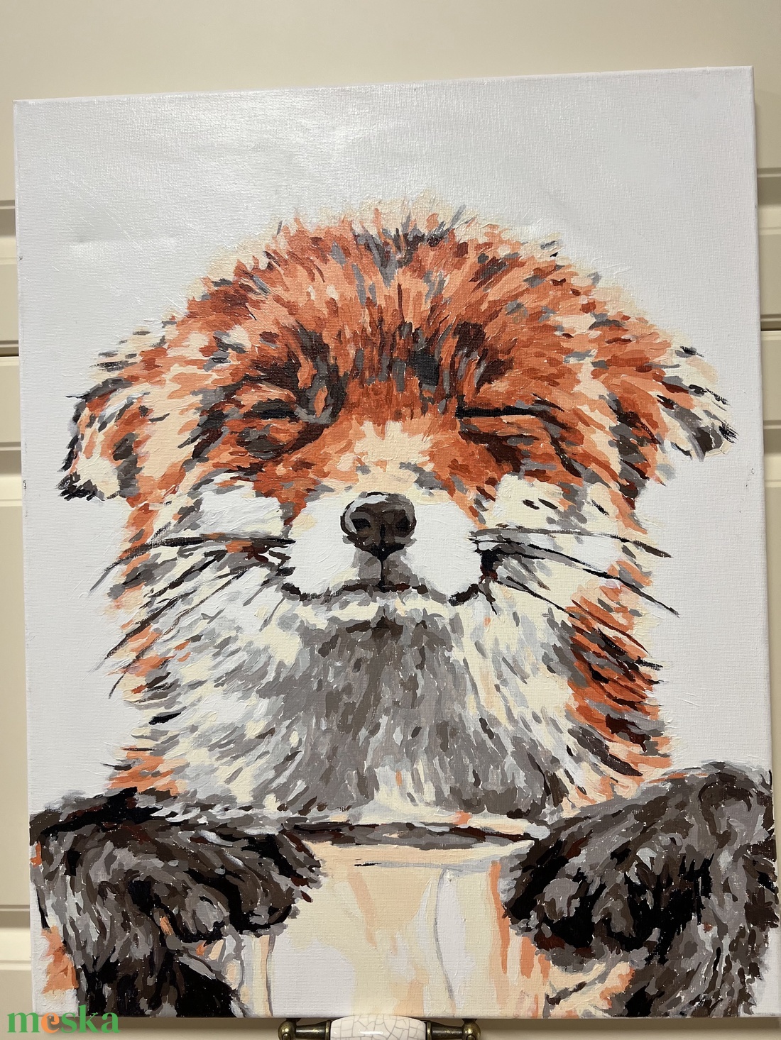 Róka falikép  - művészet - festmény - akril - Meska.hu