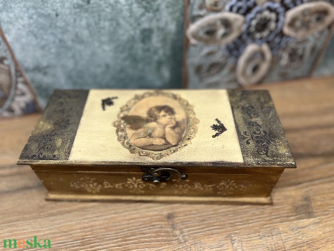 Angyalkás doboz - otthon & életmód - tárolás & rendszerezés - fali tároló - Meska.hu