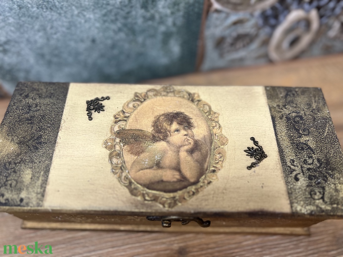 Angyalkás doboz - otthon & életmód - tárolás & rendszerezés - fali tároló - Meska.hu