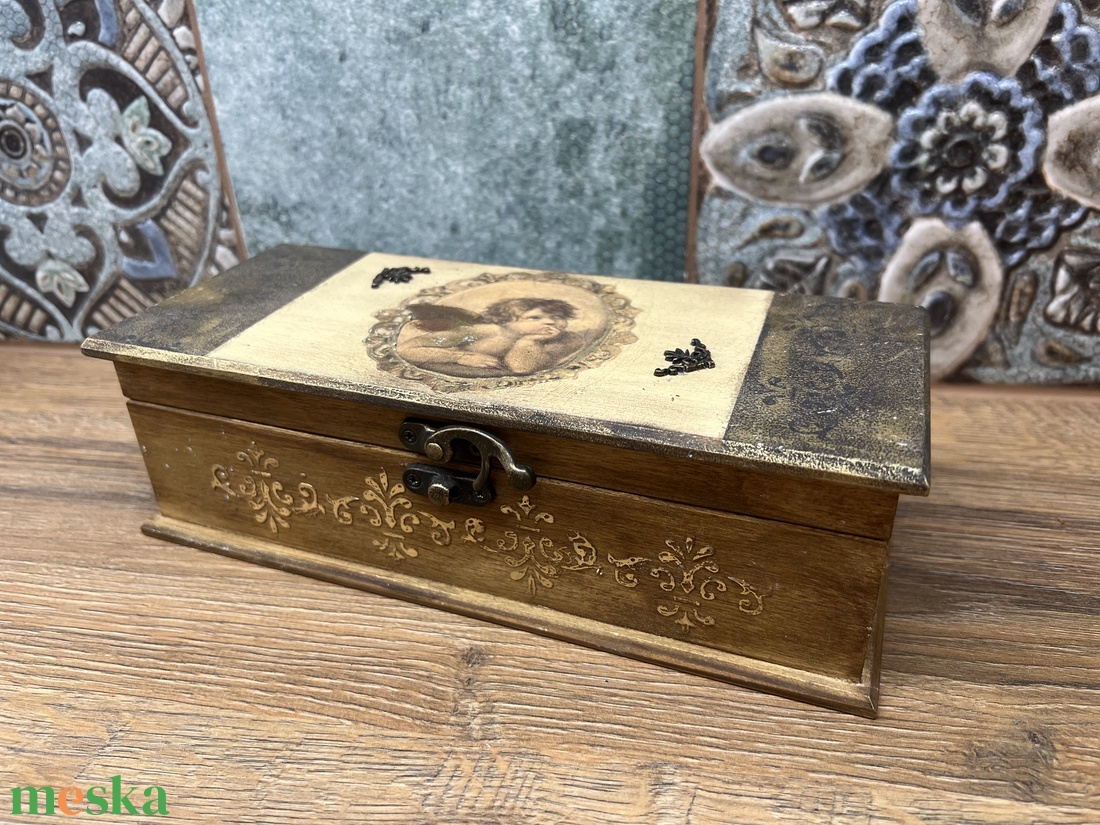 Angyalkás doboz - otthon & életmód - tárolás & rendszerezés - fali tároló - Meska.hu