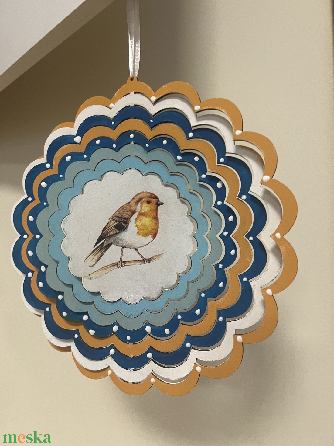 Madárkas szélforgó - karácsony - adventi díszek - adventi ablakdekoráció - Meska.hu