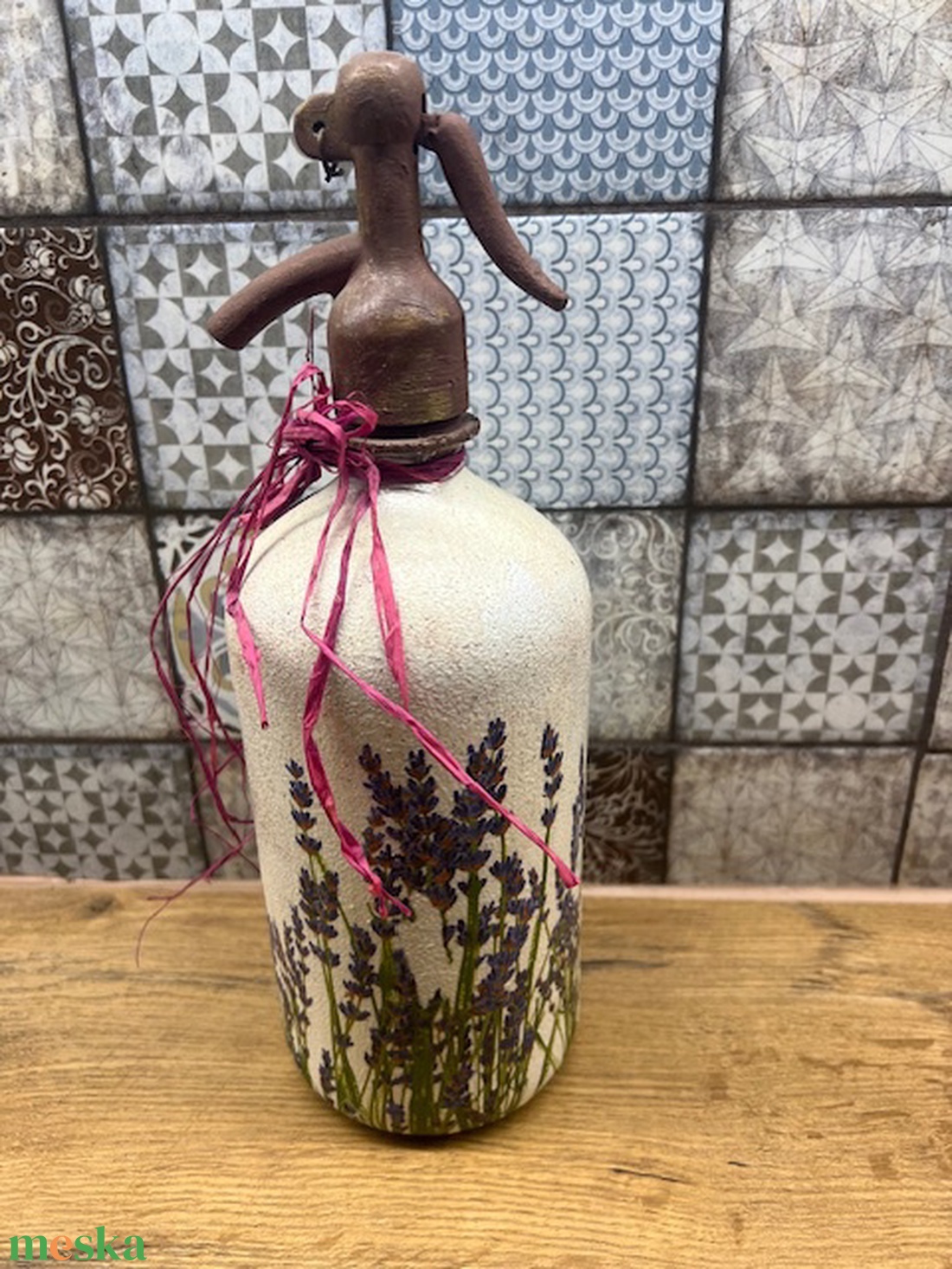 Levendulás szódás üveg  - esküvő - dekoráció - helyszíni dekor - Meska.hu