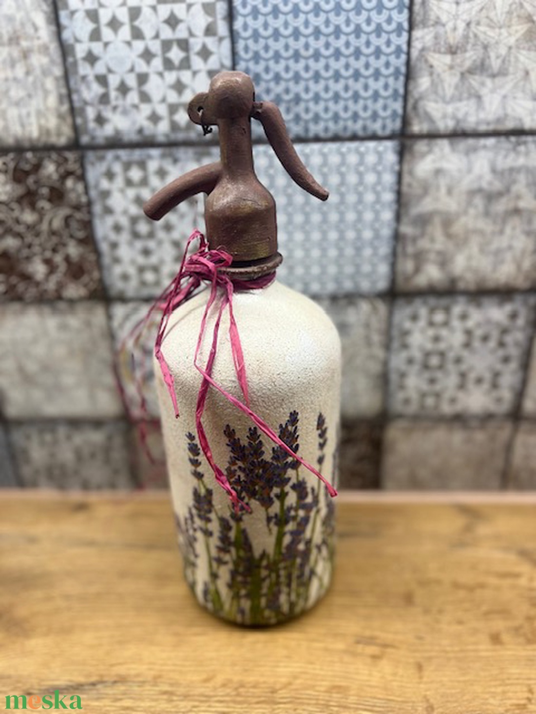 Levendulás szódás üveg  - esküvő - dekoráció - helyszíni dekor - Meska.hu