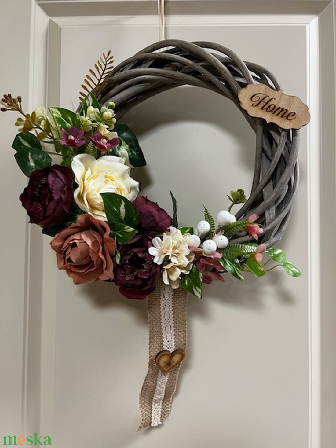 Tavaszi koszorú  - otthon & életmód - dekoráció - ajtó- és ablak dekoráció - ajtódísz & kopogtató - Meska.hu