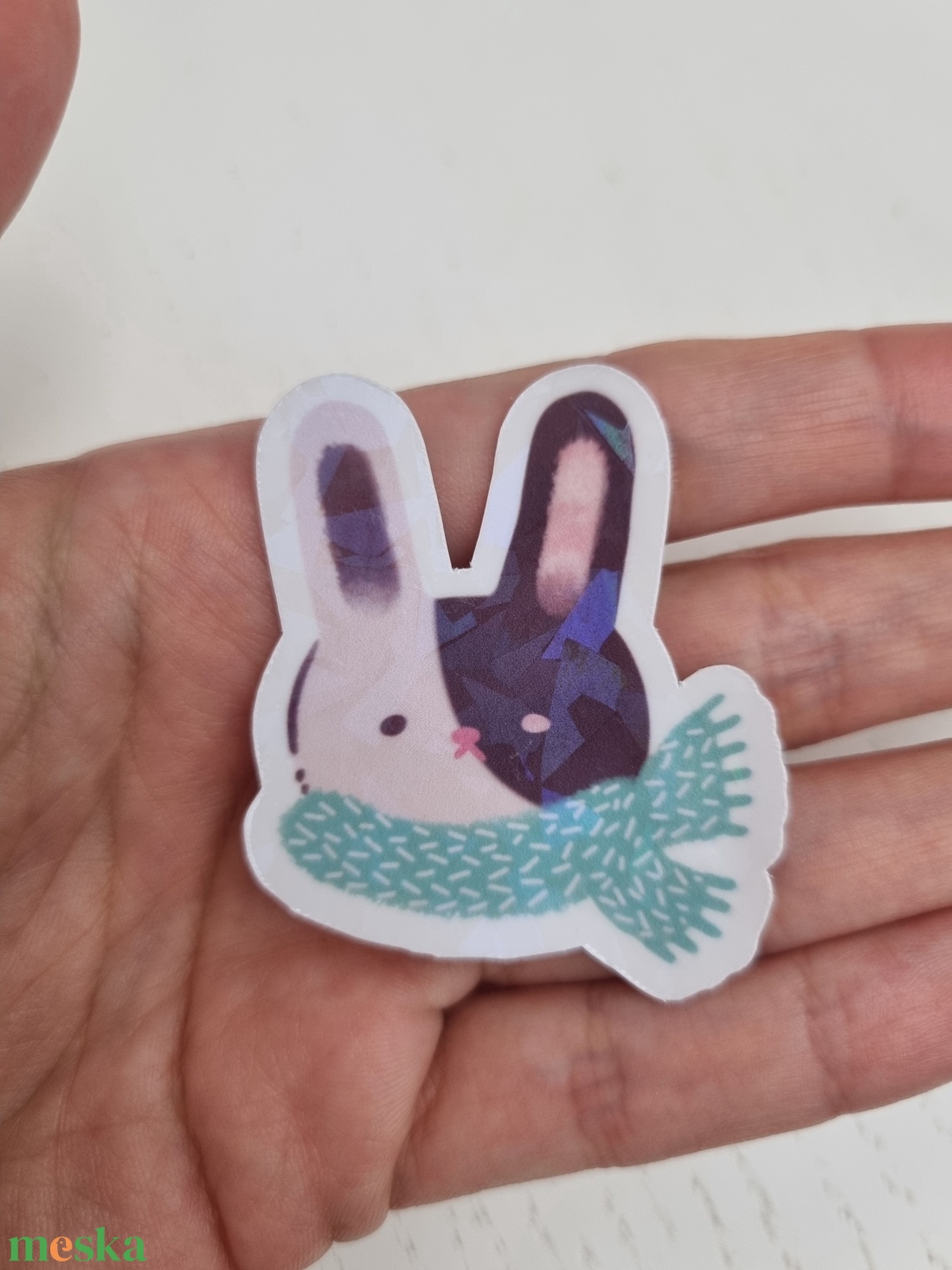 Holografikus Nyuszis Matrica - otthon & életmód - papír, írószer - matrica, matrica csomag - Meska.hu