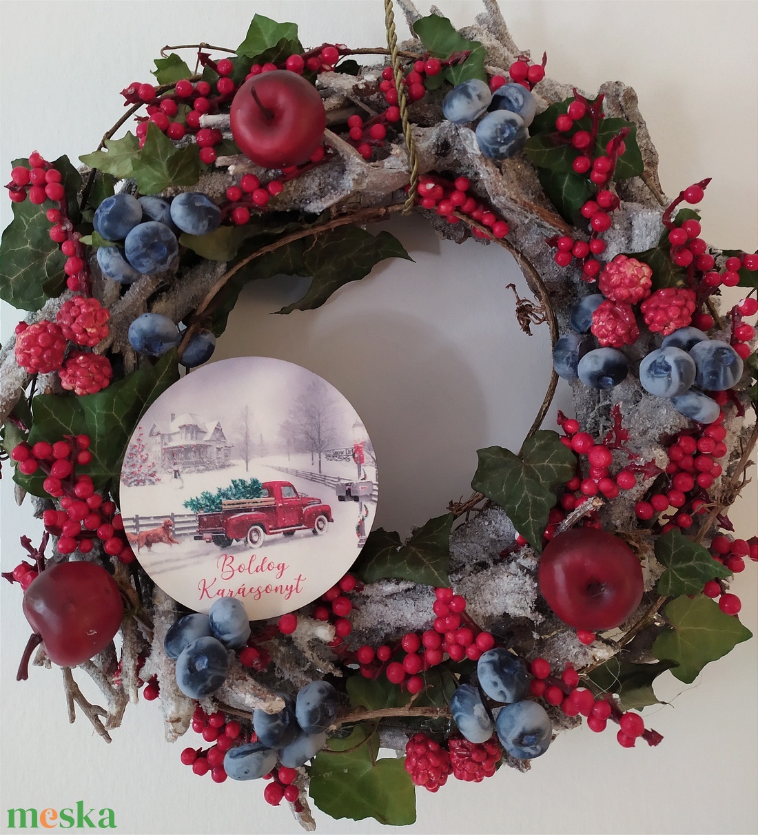 Adventi ajtódísz zúzmarás kökénnyel - karácsony - adventi díszek - adventi ajtódísz - Meska.hu Adventi ajtódísz zúzmarás kökénnyel - karácsony - adventi díszek - adventi ajtódísz - Meska.hu