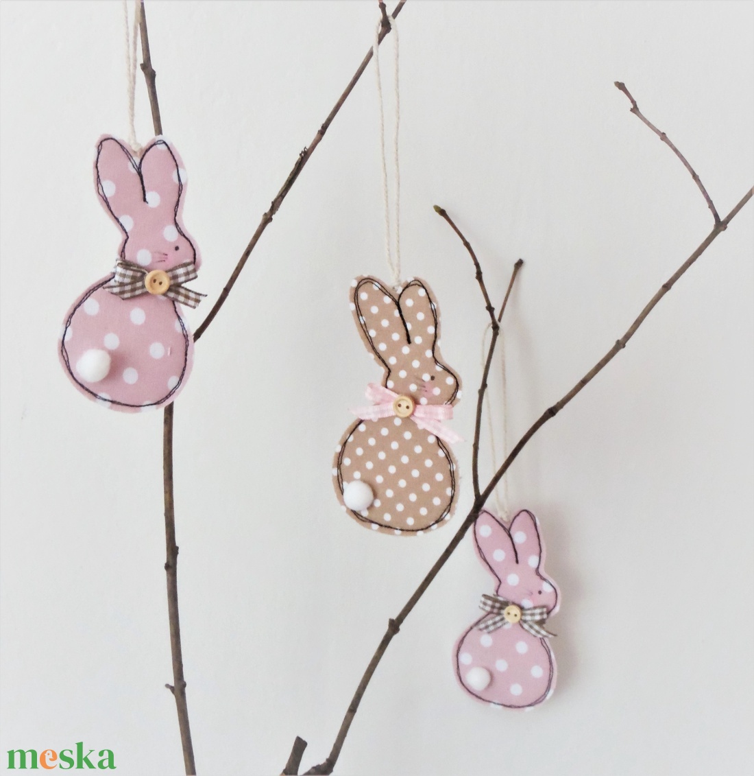 Húsvéti nyuszicsomag 6 db-os készlet - otthon & életmód - dekoráció - fali és függő dekoráció - függődísz - Meska.hu