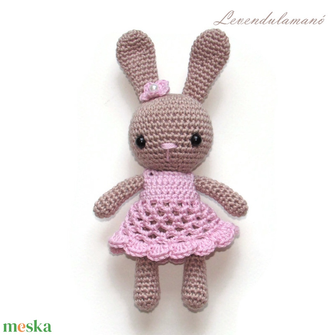 Horgolt barna nyuszilány rózsaszín ruhában amigurumi - játék & sport - plüssállat & játékfigura - nyuszi - Meska.hu Horgolt barna nyuszilány rózsaszín ruhában amigurumi - játék & sport - plüssállat & játékfigura - nyuszi - Meska.hu