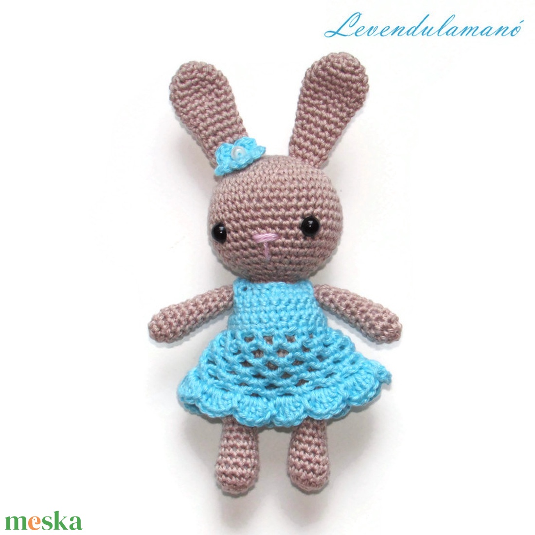 Horgolt barna nyuszilány kék ruhában amigurumi - játék & sport - plüssállat & játékfigura - nyuszi - Meska.hu Horgolt barna nyuszilány kék ruhában amigurumi - játék & sport - plüssállat & játékfigura - nyuszi - Meska.hu