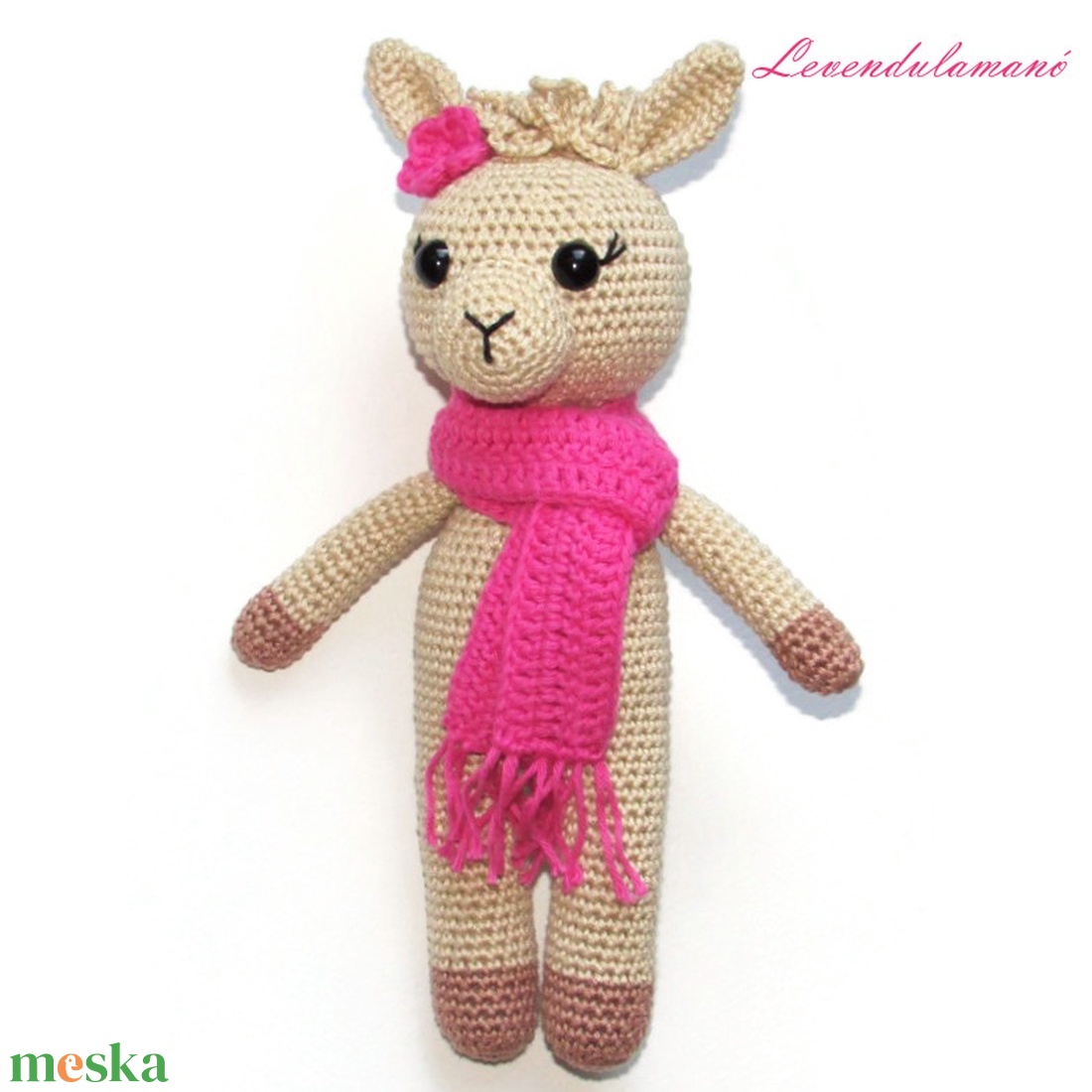 Horgolt láma amigurumi - játék & sport - plüssállat & játékfigura - láma - Meska.hu