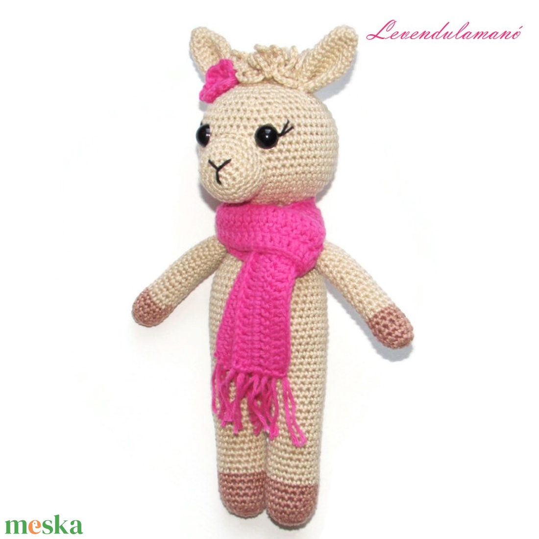 Horgolt láma amigurumi - játék & sport - plüssállat & játékfigura - láma - Meska.hu