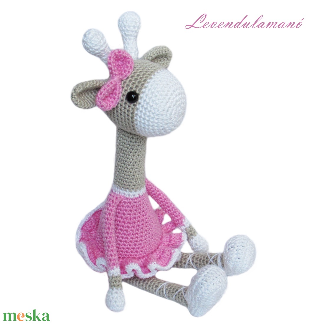 Horgolt balerina zsiráf amigurumi - játék & sport - plüssállat & játékfigura - zsiráf - Meska.hu