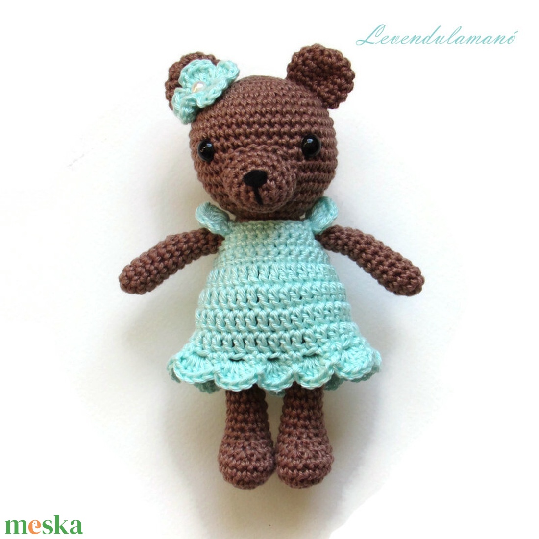 Horgolt barna macilány menta ruhában amigurumi - játék & sport - plüssállat & játékfigura - maci - Meska.hu Horgolt barna macilány menta ruhában amigurumi - játék & sport - plüssállat & játékfigura - maci - Meska.hu