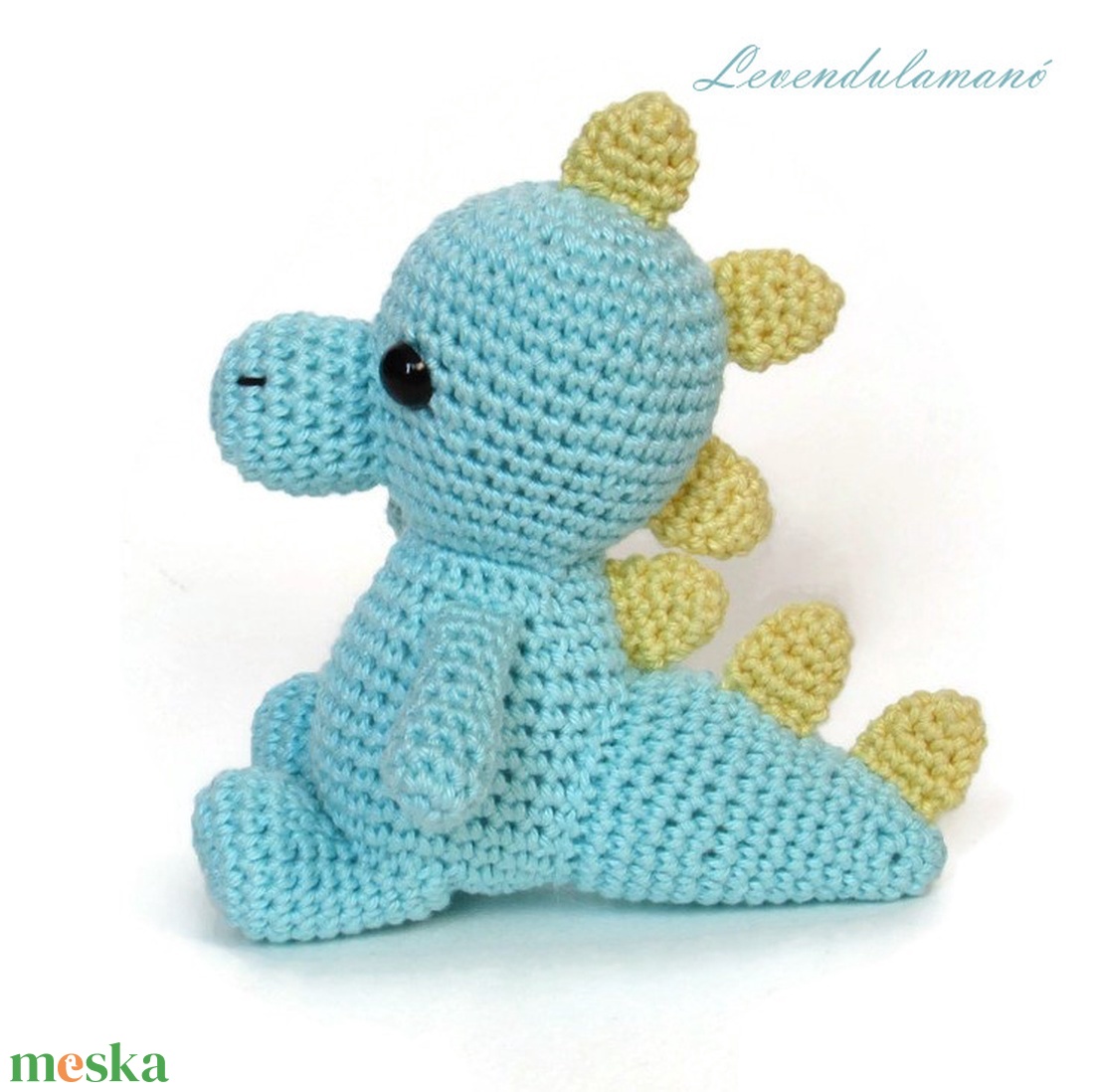 Horgolt világoskék dinó amigurumi - játék & sport - plüssállat & játékfigura - plüss dínók - Meska.hu Horgolt világoskék dinó amigurumi - játék & sport - plüssállat & játékfigura - plüss dínók - Meska.hu