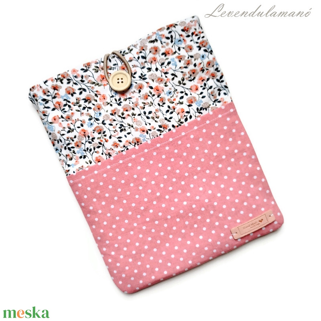 Apró virágos könyvszütyő, könyvtok - könyv & zene - könyvtok - Meska.hu