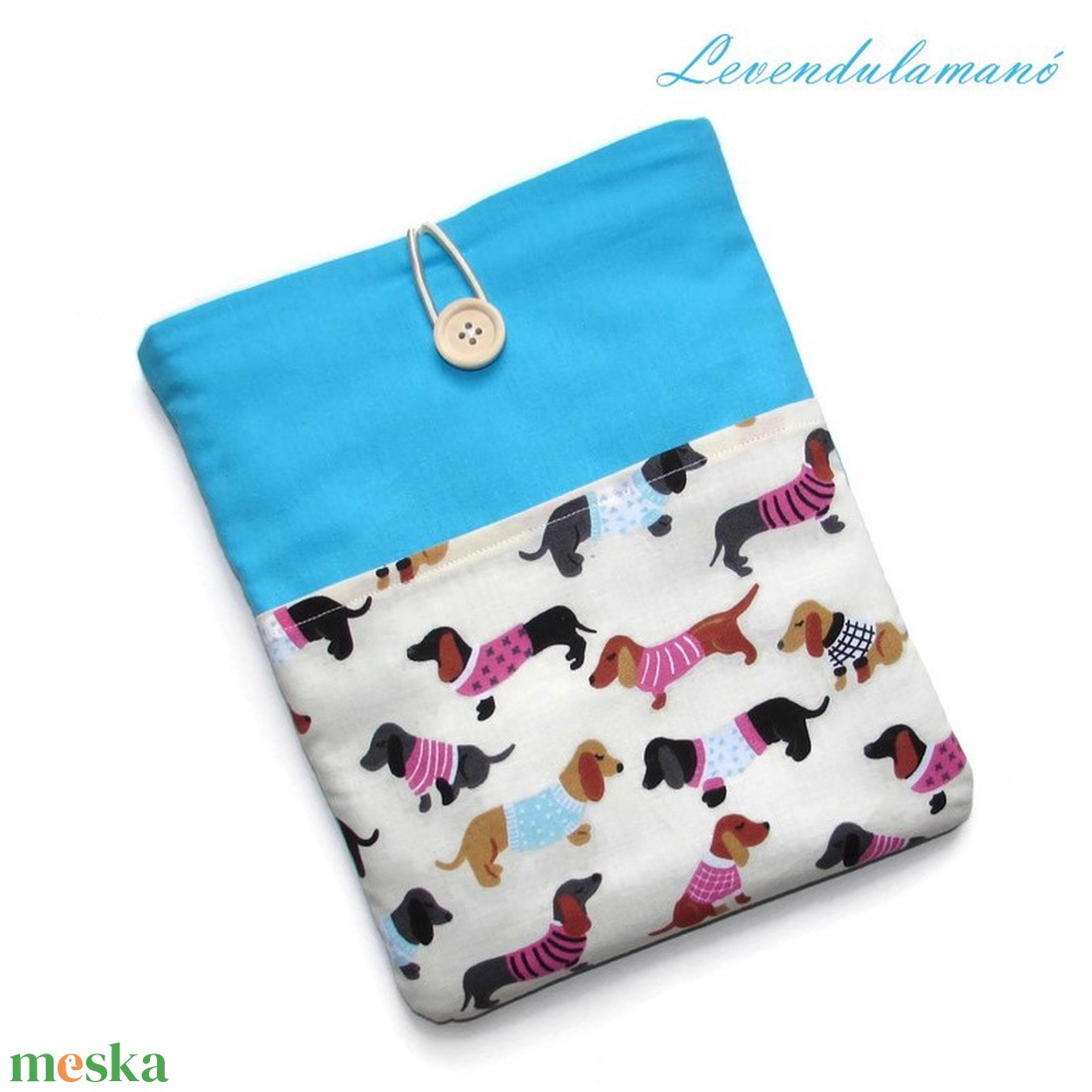 Pulcsis tacskók zsebes könyvszütyő, könyvtok, tablet tartó - könyv & zene - könyvtok - Meska.hu