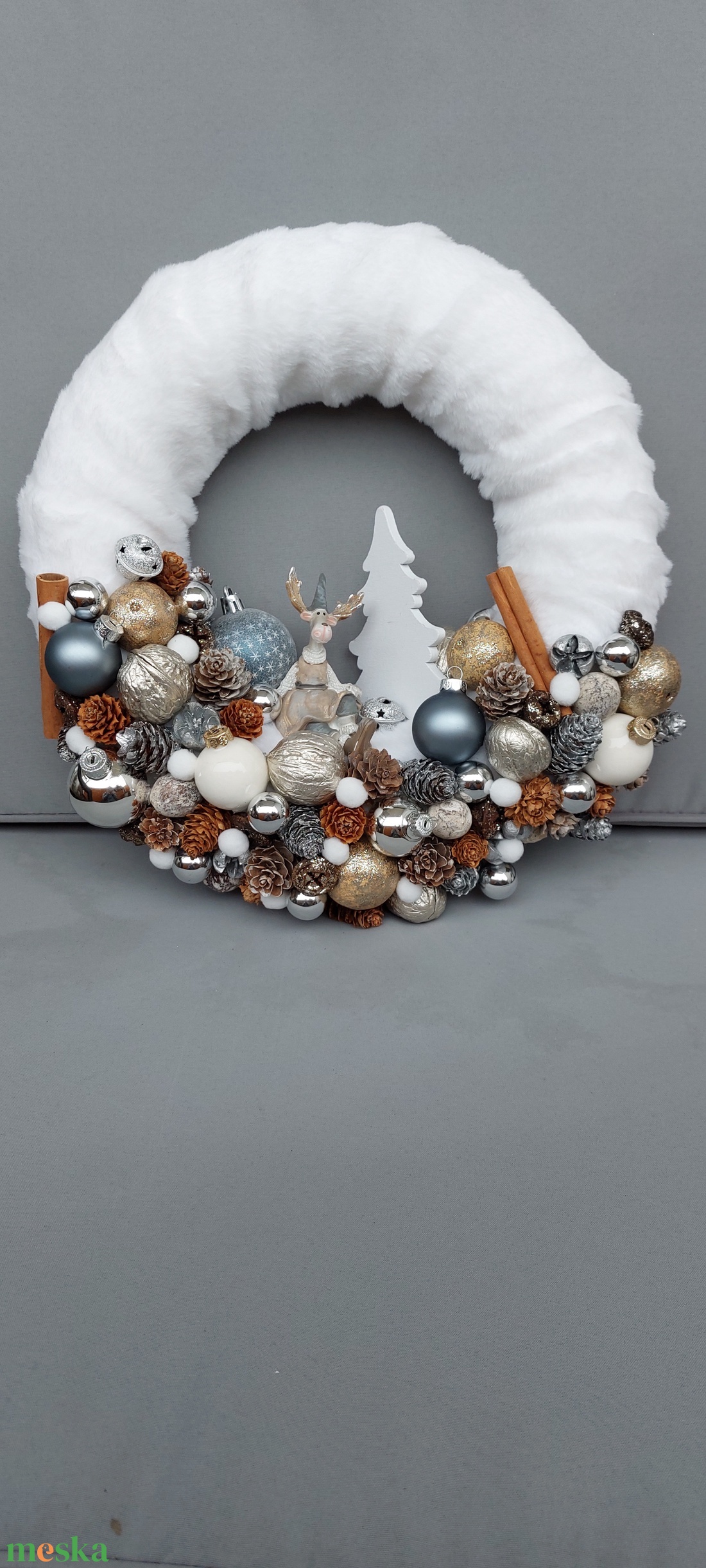 Rénszarvas karácsonya - karácsony - karácsonyi lakásdekoráció - karácsonyi ajtódíszek - Meska.hu