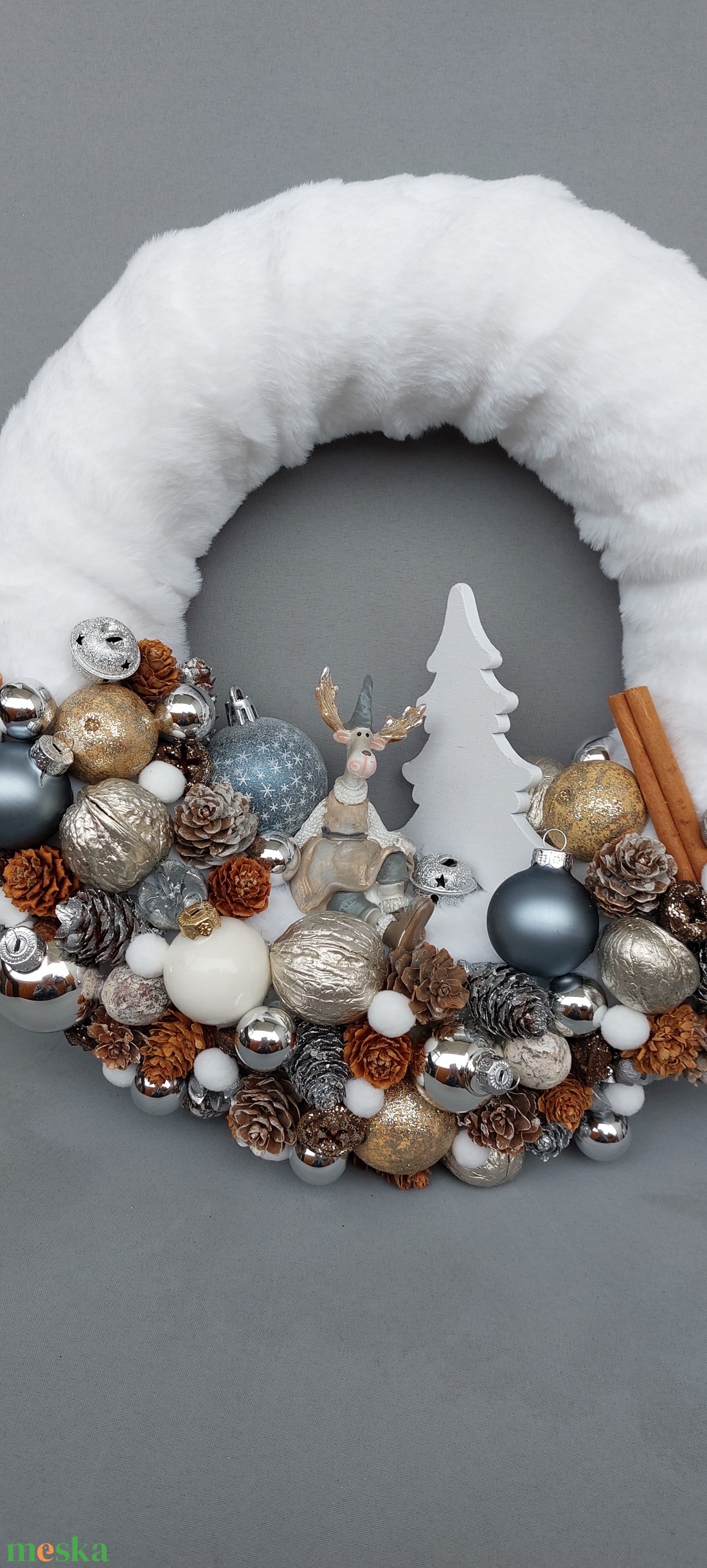 Rénszarvas karácsonya - karácsony - karácsonyi lakásdekoráció - karácsonyi ajtódíszek - Meska.hu