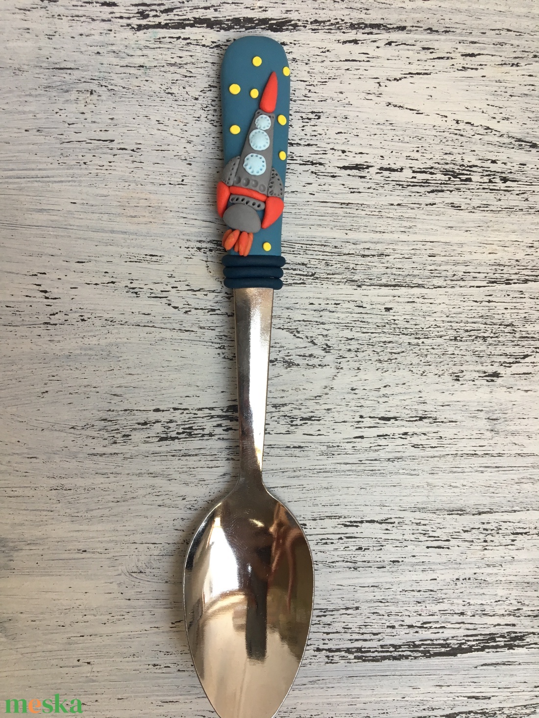 Rakétás kiskanál  - otthon & életmód - konyhafelszerelés, tálalás - tálalás - kanál & villa - Meska.hu