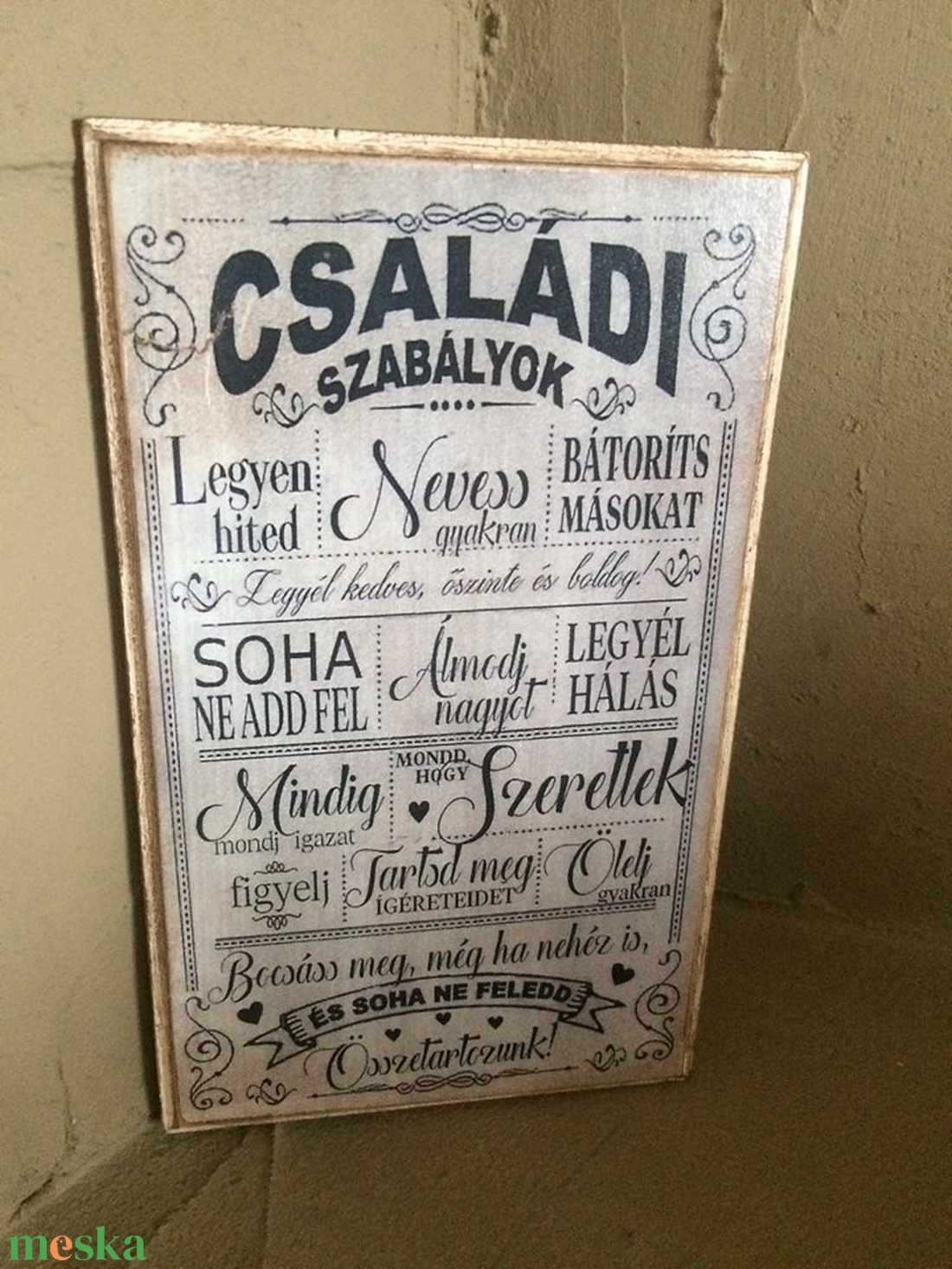 Családi Szabályok - otthon & életmód - dekoráció - kép & falikép - táblakép - Meska.hu Családi Szabályok - otthon & életmód - dekoráció - kép & falikép - táblakép - Meska.hu