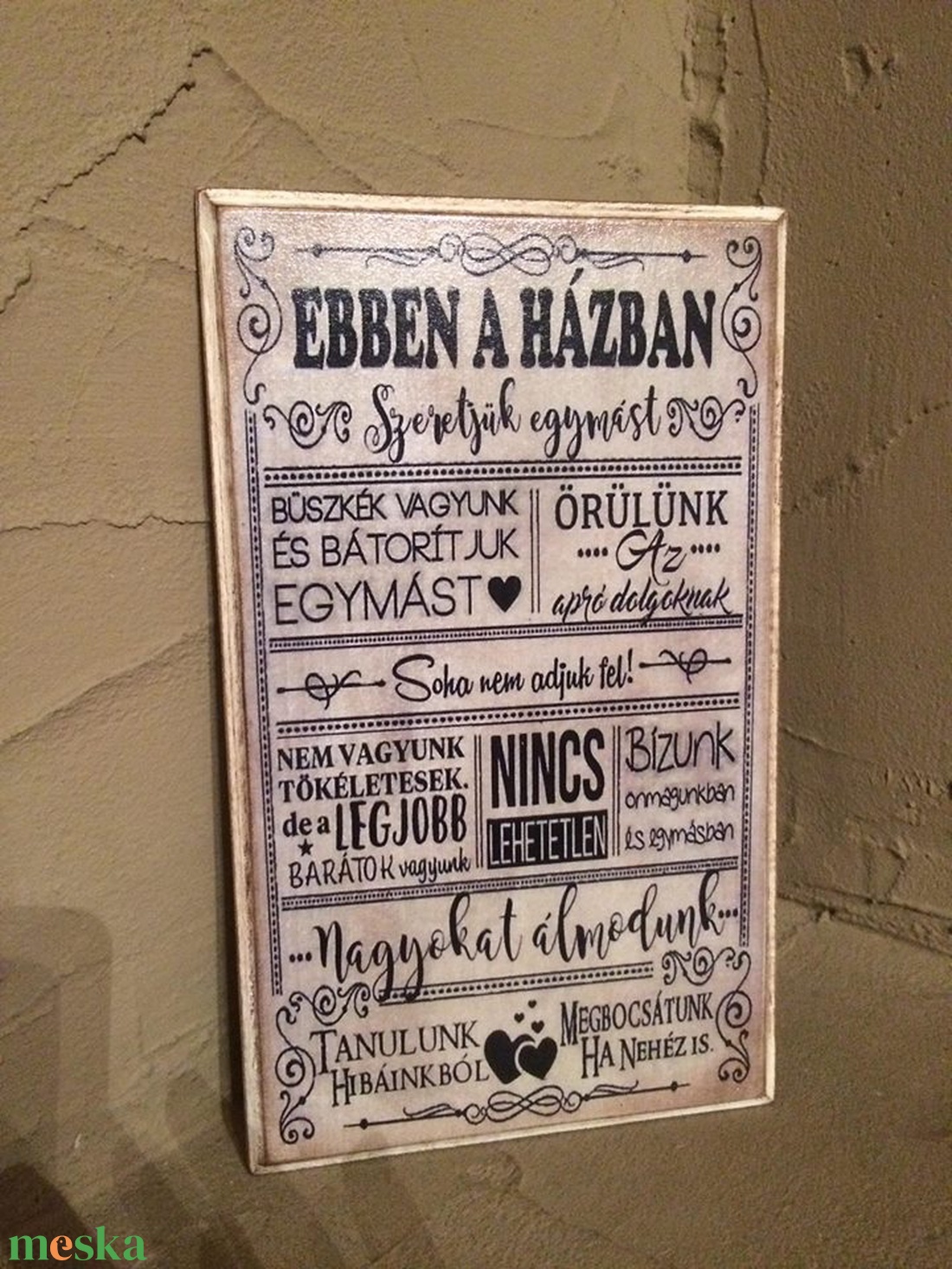 Ebben a házban tábla - otthon & életmód - dekoráció - kép & falikép - táblakép - Meska.hu Ebben a házban tábla - otthon & életmód - dekoráció - kép & falikép - táblakép - Meska.hu