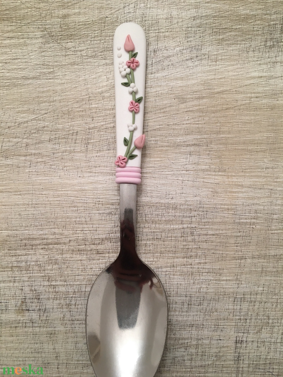 Tulipános kiskanál  - otthon & életmód - konyhafelszerelés, tálalás - tálalás - kanál & villa - Meska.hu