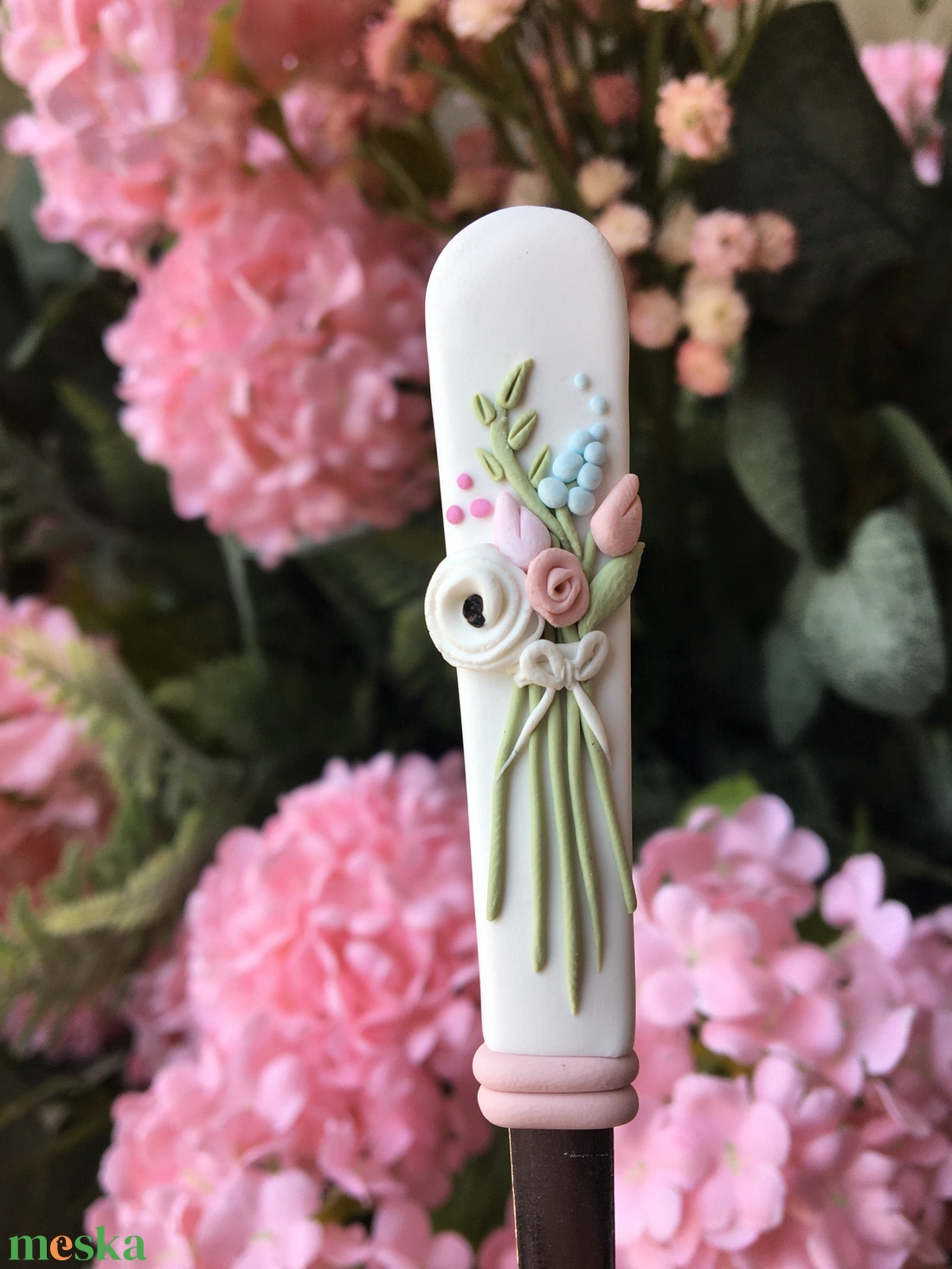 Tavaszi virágcsokor kiskanál  - otthon & életmód - konyhafelszerelés, tálalás - tálalás - kanál & villa - Meska.hu