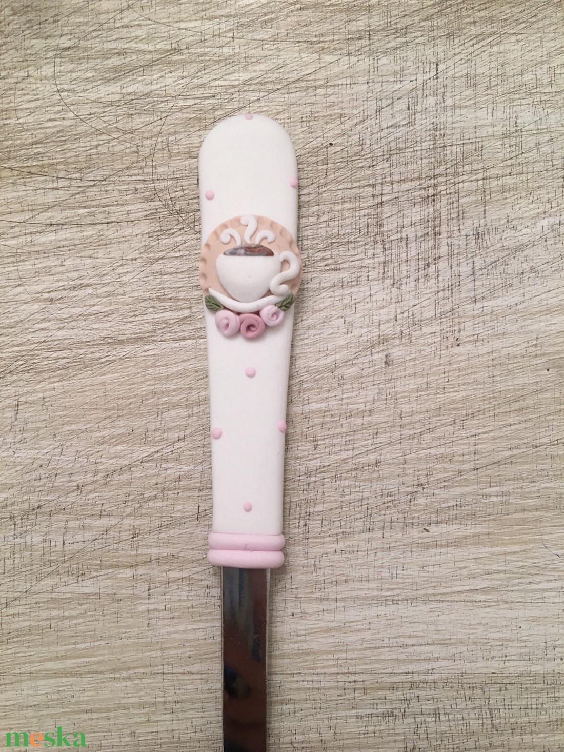 Vintage káv� mintás kiskanál  - otthon & életmód - konyhafelszerelés, tálalás - tálalás - kanál & villa - Meska.hu