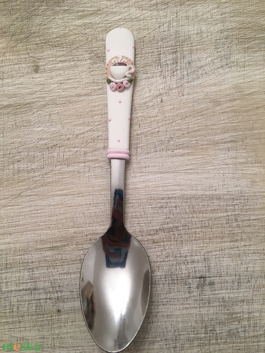 Vintage káv� mintás kiskanál  - otthon & életmód - konyhafelszerelés, tálalás - tálalás - kanál & villa - Meska.hu