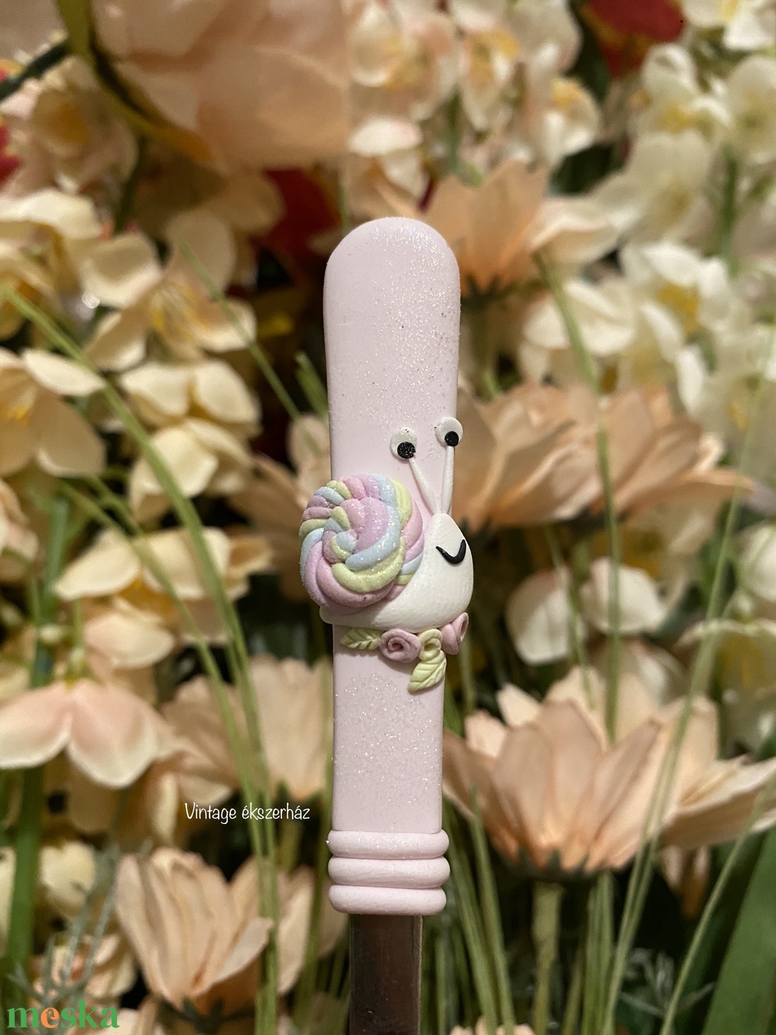 Unikornis csiga kiskanál  - otthon & életmód - konyhafelszerelés, tálalás - tálalás - kanál & villa - Meska.hu