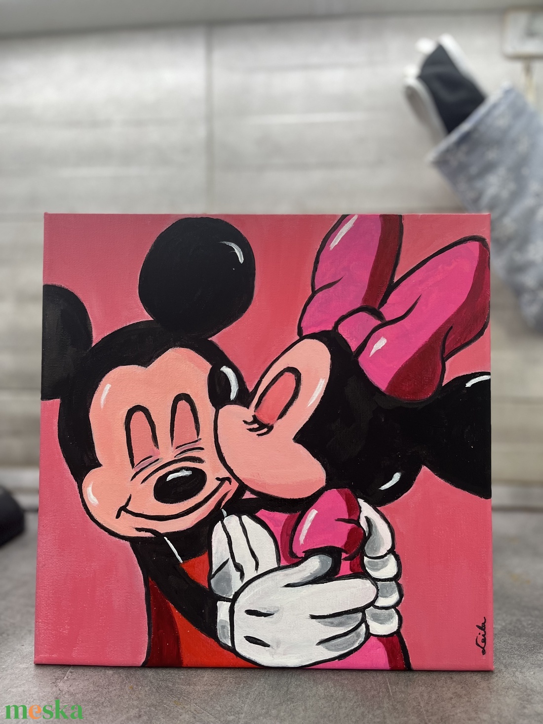 Minnie és Mickey festmény - művészet - festmény - akril - Meska.hu Minnie és Mickey festmény - művészet - festmény - akril - Meska.hu