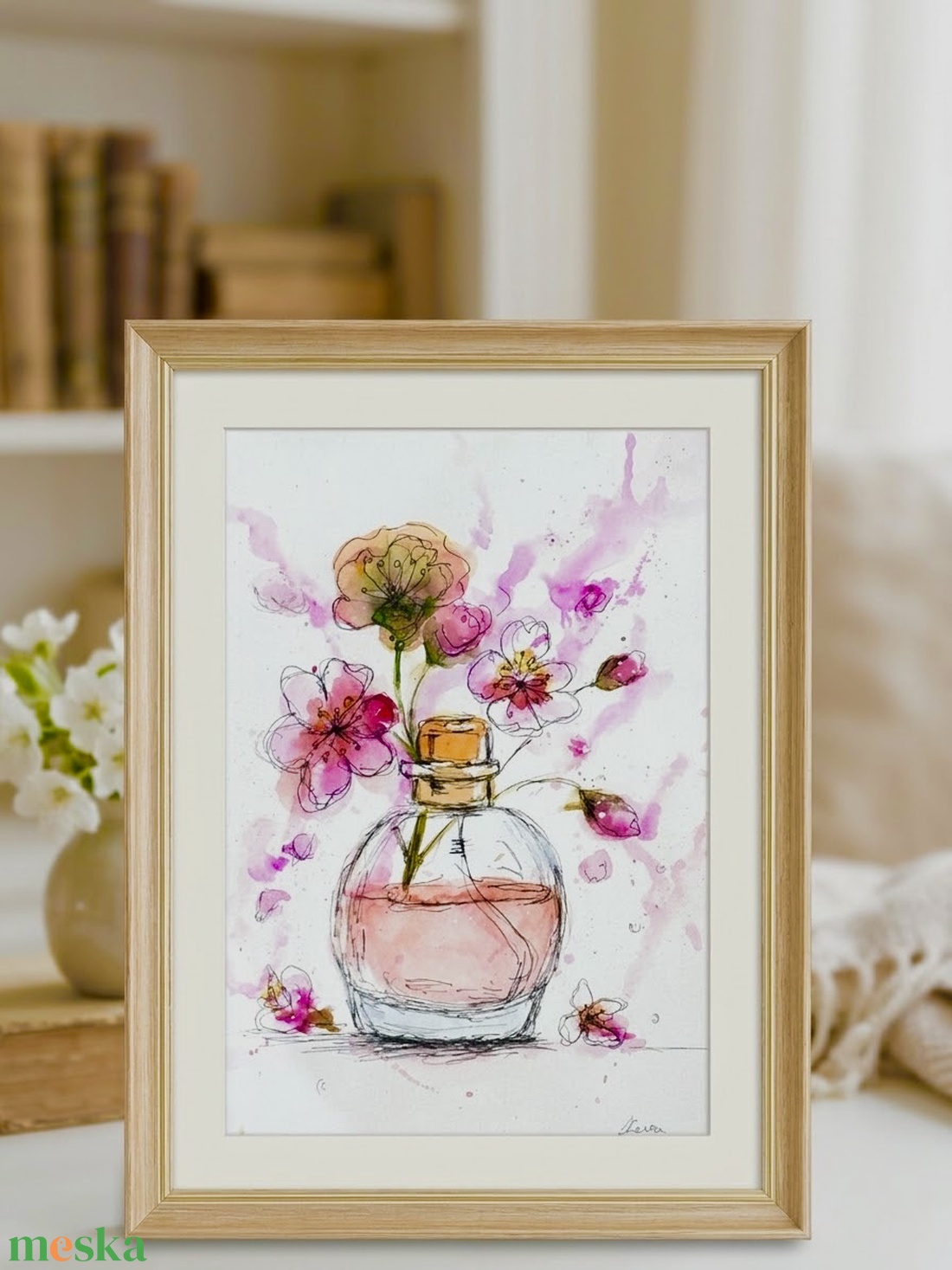 Sakura bloom - művészet - festmény - akvarell - Meska.hu