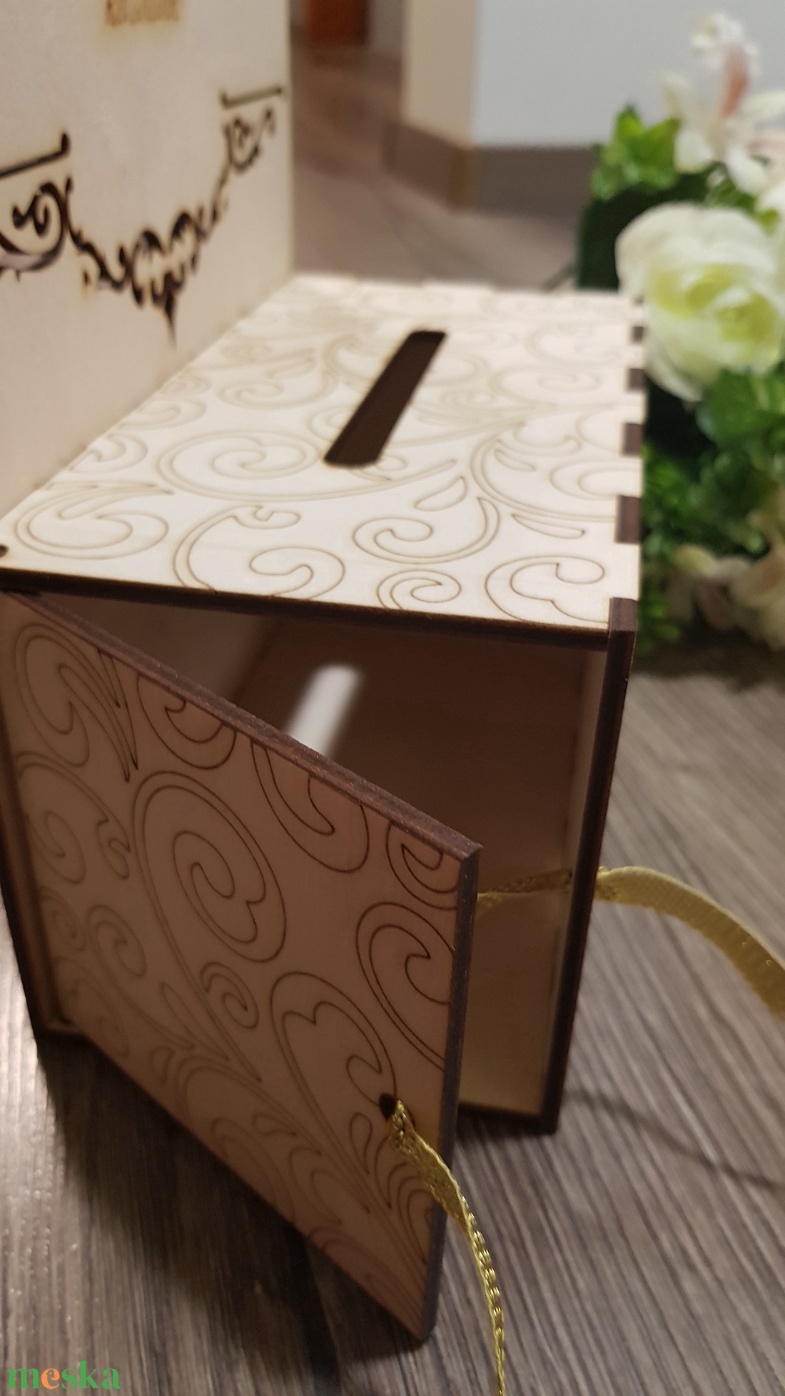 Nászajándék pénzgyűjtő doboz, Persely, Nászdoboz, NÉVRE SZÓLÓ ajándék esküvőre - esküvő - emlék & ajándék - doboz - Meska.hu