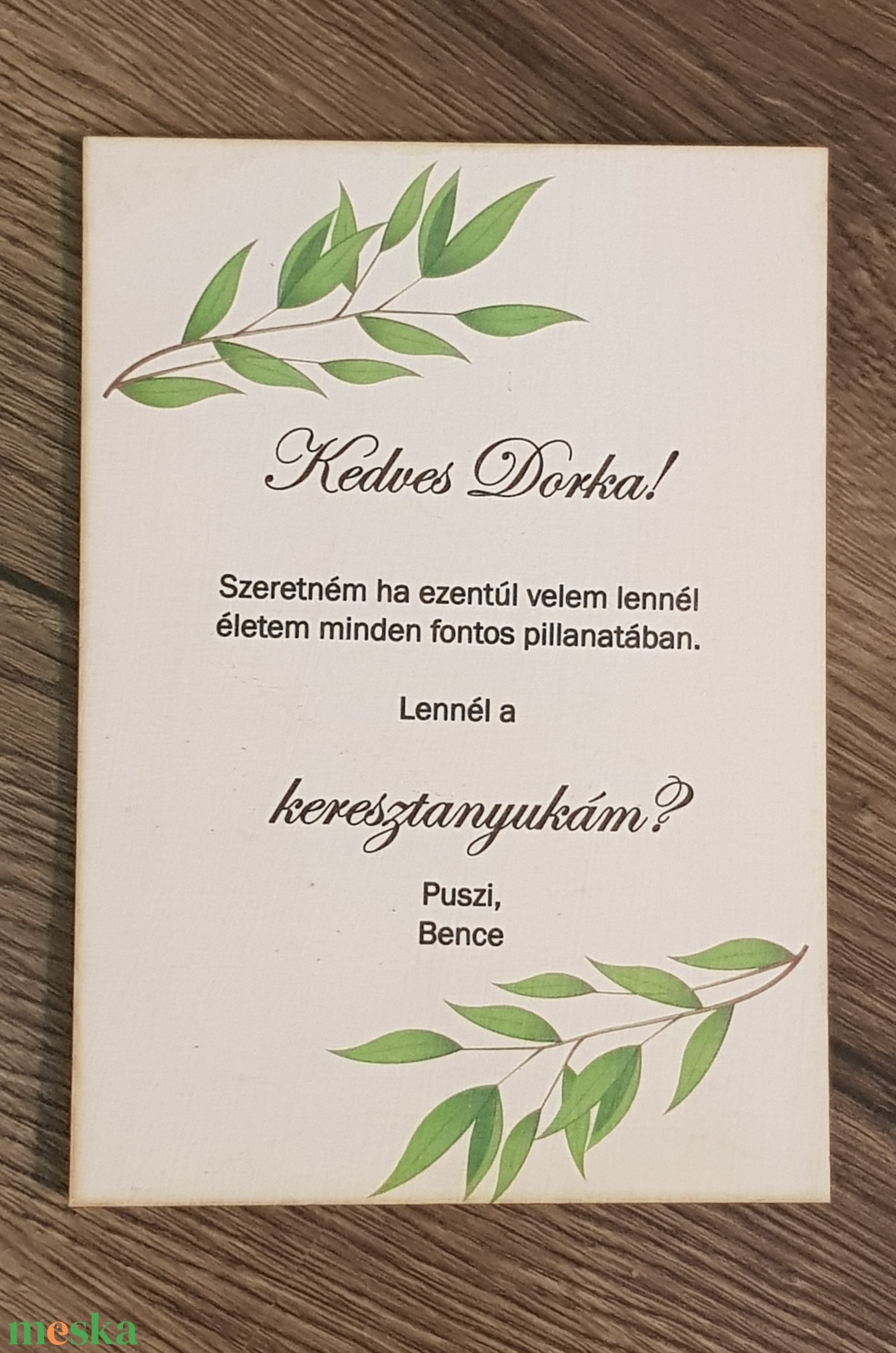 Keresztszülő felkérő fa tábla, Keresztszülő felkérő meghívó - otthon & életmód - papír, írószer - ajándékozás kellékei - képeslap, üdvözlőlap - Meska.hu Keresztszülő felkérő fa tábla, Keresztszülő felkérő meghívó - otthon & életmód - papír, írószer - ajándékozás kellékei - képeslap, üdvözlőlap - Meska.hu