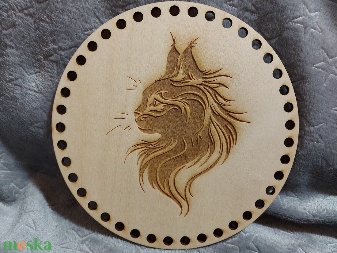 Horgolható fa alap, natúr, gravírozott kör falap, Cicás horgolás - diy (csináld magad) - Meska.hu Horgolható fa alap, natúr, gravírozott kör falap, Cicás horgolás - diy (csináld magad) - Meska.hu