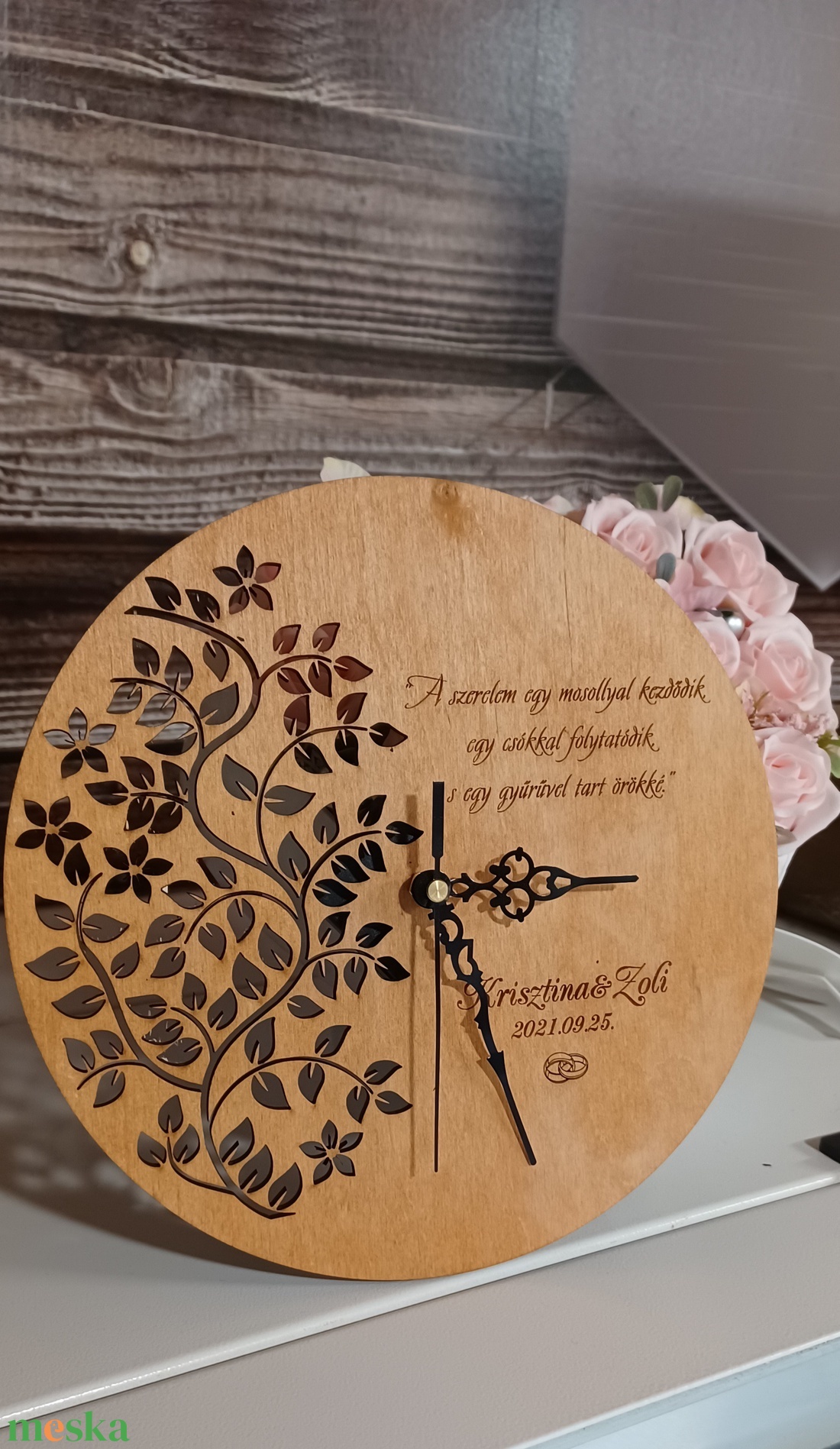 Esküvői falióra, Lézervágott díszes óra, Nászajándék ötlet - otthon & életmód - dekoráció - fali és függő dekoráció - falióra & óra - Meska.hu Esküvői falióra, Lézervágott díszes óra, Nászajándék ötlet - otthon & életmód - dekoráció - fali és függő dekoráció - falióra & óra - Meska.hu