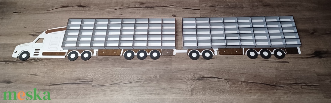 Matchbox tároló polc Pótkocsival!  1,9 méter - otthon & életmód - babaszoba, gyerekszoba - játéktároló - Meska.hu