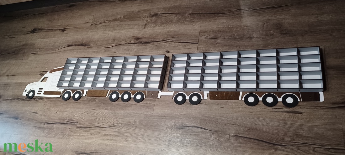 Matchbox tároló polc Pótkocsival!  1,9 méter - otthon & életmód - babaszoba, gyerekszoba - játéktároló - Meska.hu