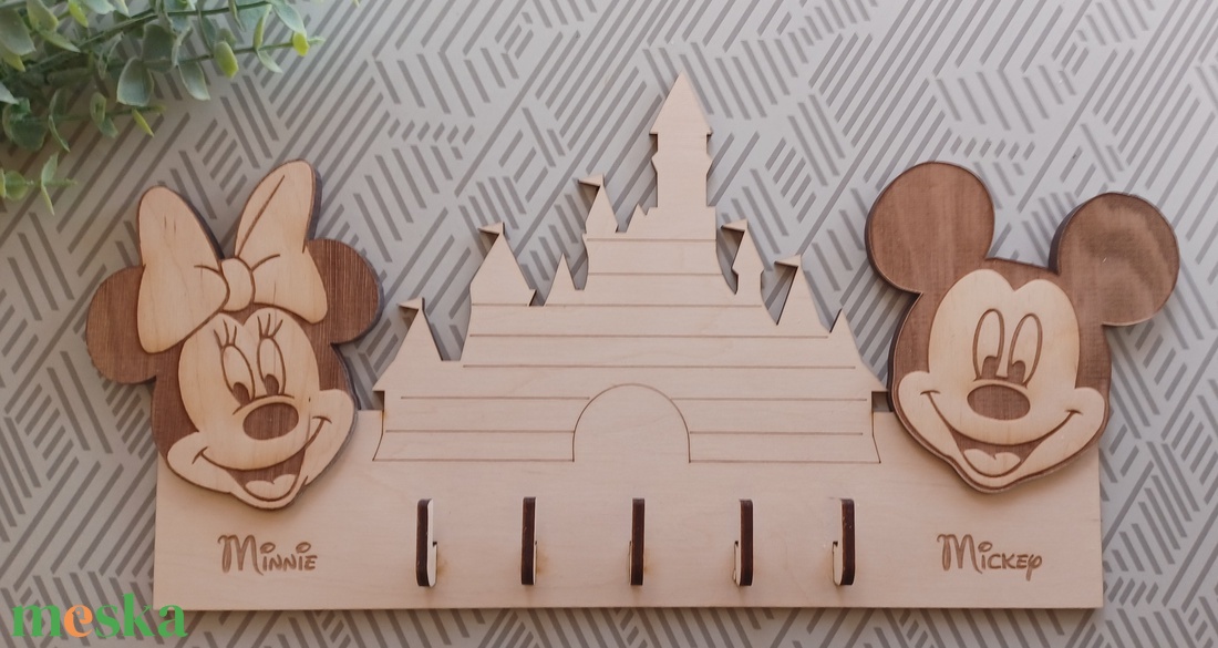 Mickey és Minnie egeres fali kulcstartó - otthon & életmód - dekoráció - fali és függő dekoráció - fali kulcstartó - Meska.hu