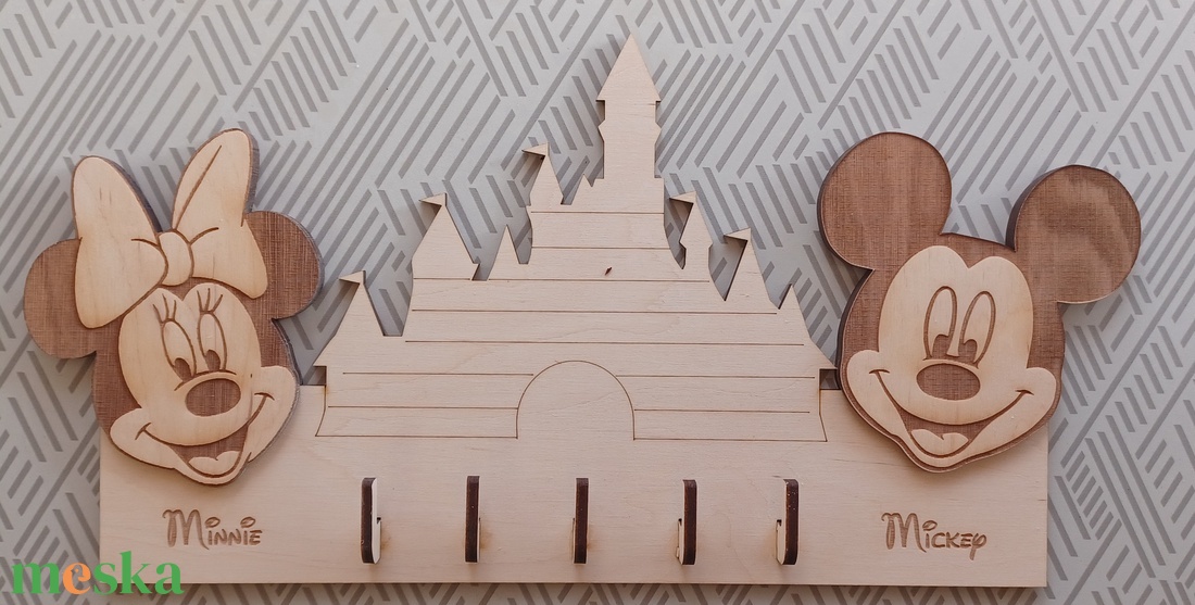 Mickey és Minnie egeres fali kulcstartó - otthon & életmód - dekoráció - fali és függő dekoráció - fali kulcstartó - Meska.hu