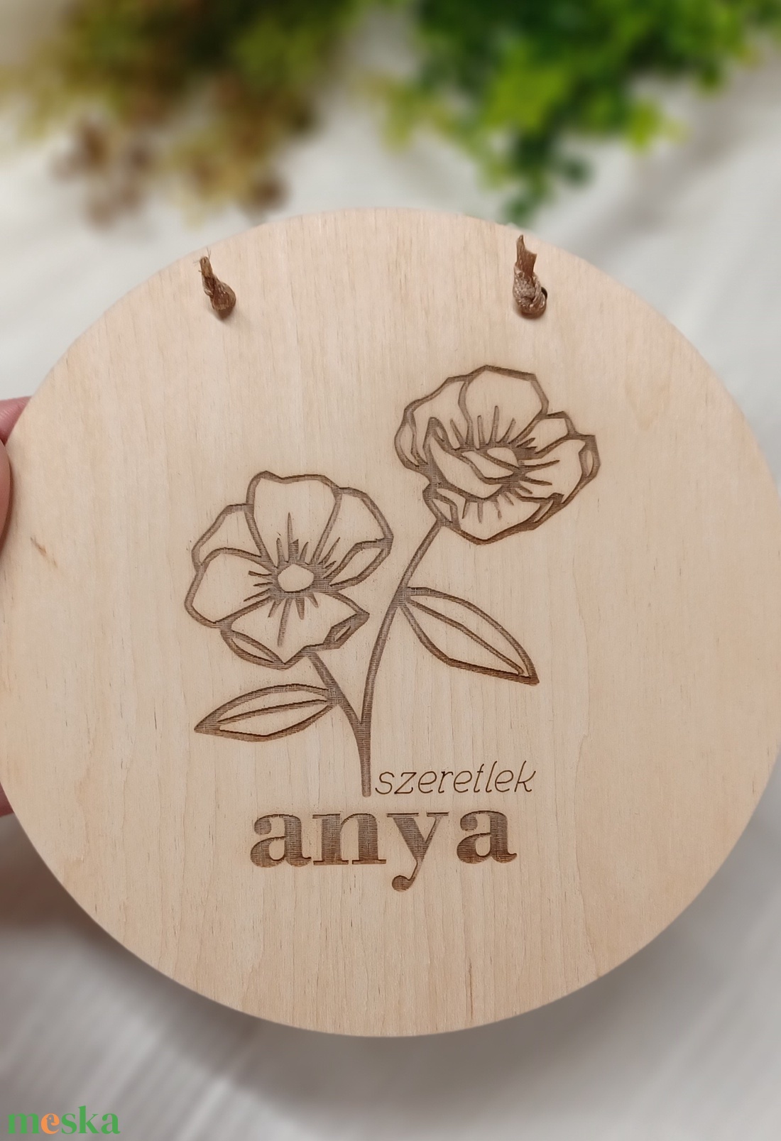 Szeretlek anya feliratű fa tábla - otthon & életmód - dekoráció - kép & falikép - táblakép - Meska.hu