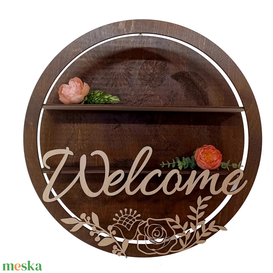 Különleges Welcome feliratú fali dekoráció, lézervágott virág díszítéssel - otthon & életmód - bútor - polc - Meska.hu Különleges Welcome feliratú fali dekoráció, lézervágott virág díszítéssel - otthon & életmód - bútor - polc - Meska.hu