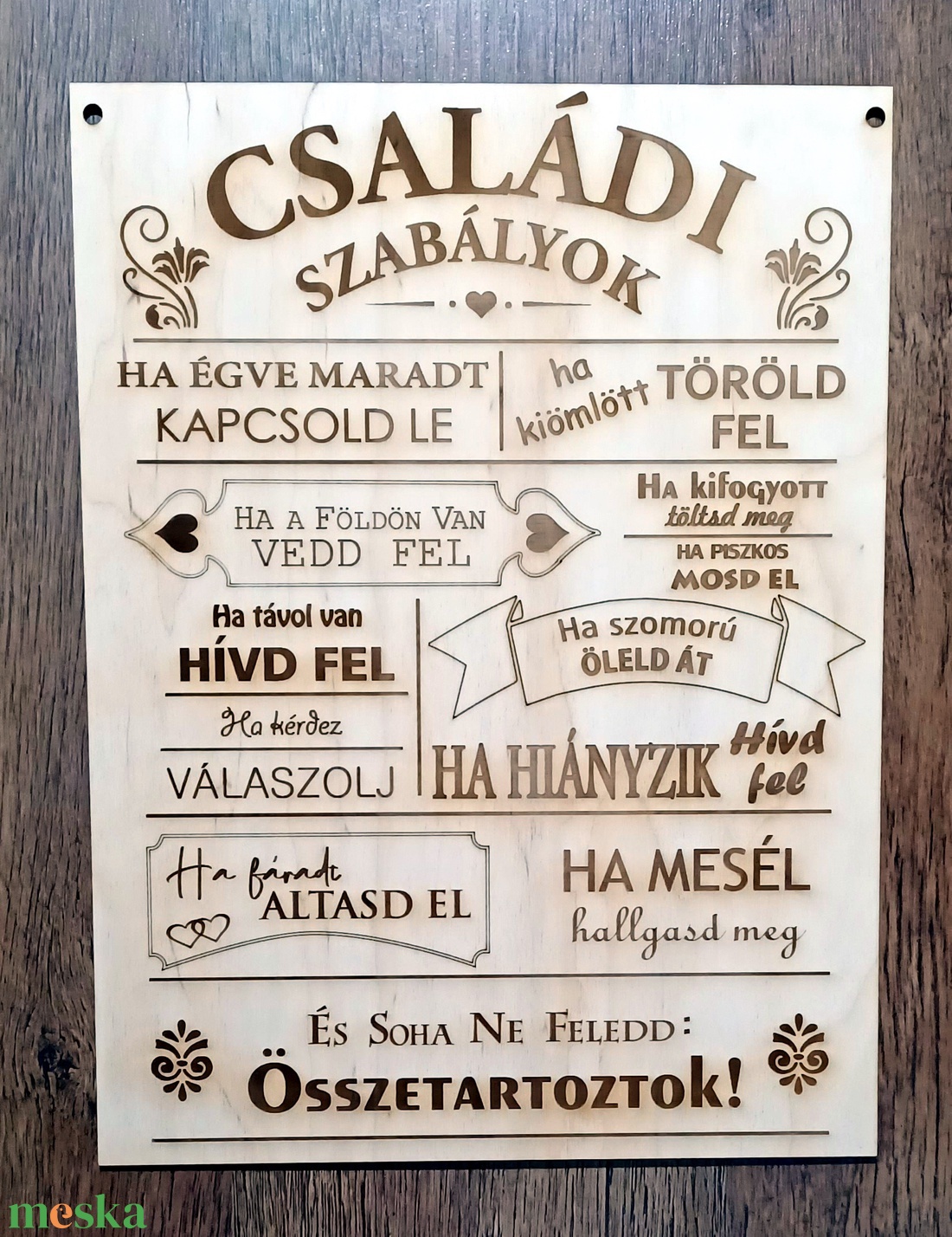 Családi szabályok fa tábla (nagy méret) - otthon & életmód - dekoráció - kép & falikép - fából készült kép - Meska.hu Családi szabályok fa tábla (nagy méret) - otthon & életmód - dekoráció - kép & falikép - fából készült kép - Meska.hu