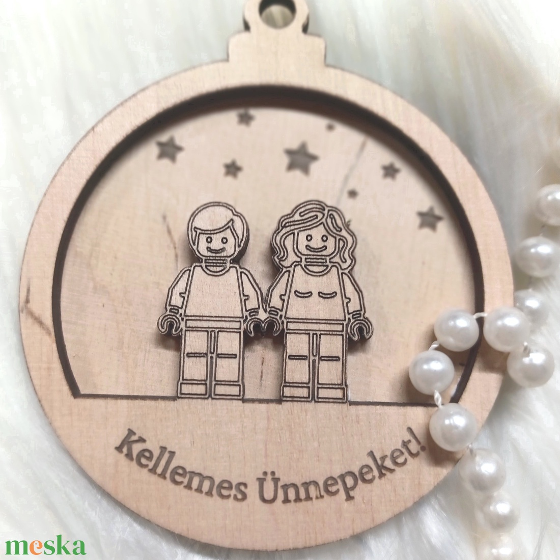 Lego karácsonyi gömbdísz - karácsony - karácsonyi lakásdekoráció - karácsonyfadíszek - Meska.hu