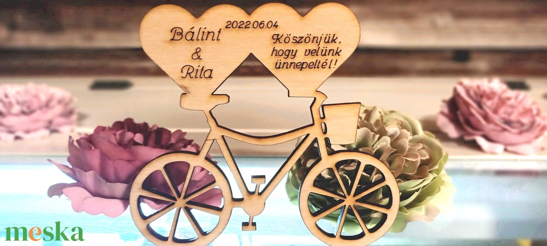 Biciklis Köszönetajándék esküvőre, Egyedi kerékpáros köszönetajándék vendégeiteknek - esküvő - emlék & ajándék - köszönőajándék - Meska.hu
